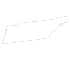 mapa do Tennessee. Tennessee mapa. EUA mapa png