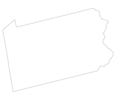 Pennsylvania staat kaart. kaart van de ons staat van Pennsylvania. png