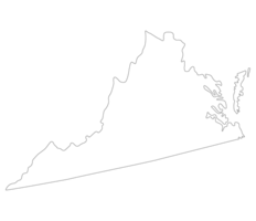 Virginie Etat carte. carte de le nous Etat de Virginie. png