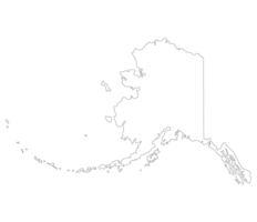 Alaska state map. US state of Alaska map. png
