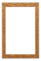AI generated Wooden Frame With Beautiful Traditional Carvings PNG Transparent Background