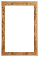 AI generated Wooden Frame With Beautiful Traditional Carvings PNG Transparent Background