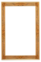 ai gegenereerd houten kader met mooi traditioneel houtsnijwerk PNG transparant achtergrond