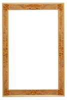 AI generated Wooden Frame With Beautiful Traditional Carvings PNG Transparent Background