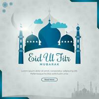 eid mubarak card design background vector