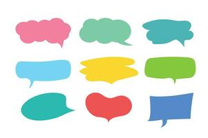 Set of callout, speech bubbles, chats, elements icons, vector illustration.