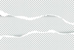 Torn paper frame on transparent background - stock illustration vector