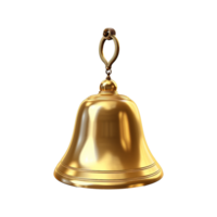 AI generated 3d bell isolated on transparent background png