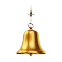 AI generated 3d bell isolated on transparent background png