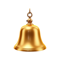 AI generated 3d bell isolated on transparent background png