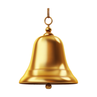 AI generated 3d bell isolated on transparent background png