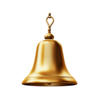 AI generated 3d bell isolated on transparent background png