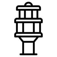 Travel control tower object illusatration vector