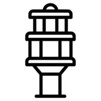 Travel control tower object illusatration vector