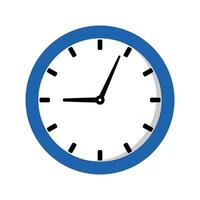 flat clock  icon vector isolated on white