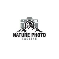 naturaleza fotografía logo diseño vector modelo