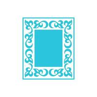 Classical floral frame. From blue icon set. vector
