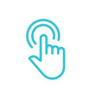 Hand click pointer Icon, from blue icon set. vector