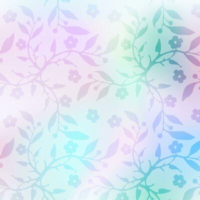 Abstract Floral tile decor, design element.