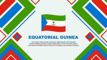 Equatorial Guinea Flag Abstract Background Design Template. Equatorial Guinea Independence Day Banner Wallpaper Vector Illustration. Equatorial Guinea Flag