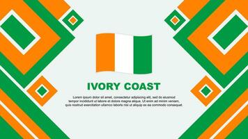 Ivory Coast Flag Abstract Background Design Template. Ivory Coast Independence Day Banner Wallpaper Vector Illustration. Ivory Coast Cartoon