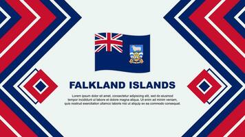 Falkland Islands Flag Abstract Background Design Template. Falkland Islands Independence Day Banner Wallpaper Vector Illustration. Falkland Islands Design