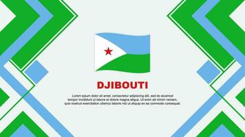 Djibouti Flag Abstract Background Design Template. Djibouti Independence Day Banner Wallpaper Vector Illustration. Djibouti Banner