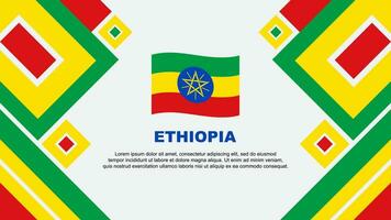 Ethiopia Flag Abstract Background Design Template. Ethiopia Independence Day Banner Wallpaper Vector Illustration. Ethiopia Cartoon