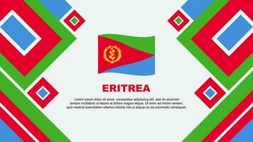 Eritrea Flag Abstract Background Design Template. Eritrea Independence Day Banner Wallpaper Vector Illustration. Eritrea Cartoon