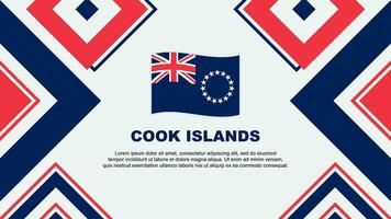 Cook Islands Flag Abstract Background Design Template. Cook Islands Independence Day Banner Wallpaper Vector Illustration. Cook Islands Independence Day