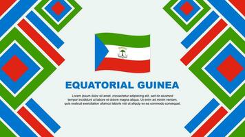 Equatorial Guinea Flag Abstract Background Design Template. Equatorial Guinea Independence Day Banner Wallpaper Vector Illustration. Equatorial Guinea