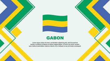 Gabon Flag Abstract Background Design Template. Gabon Independence Day Banner Wallpaper Vector Illustration. Gabon Banner