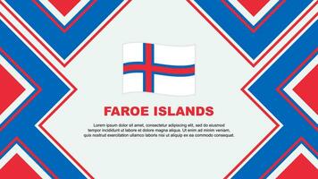 Faroe Islands Flag Abstract Background Design Template. Faroe Islands Independence Day Banner Wallpaper Vector Illustration. Faroe Islands Vector