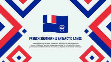 French Southern And Antarctic Lands Flag Abstract Background Design Template. Independence Day Banner Wallpaper Vector Illustration. Template