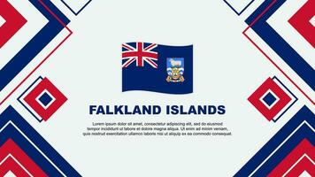 Falkland Islands Flag Abstract Background Design Template. Falkland Islands Independence Day Banner Wallpaper Vector Illustration. Falkland Islands Background