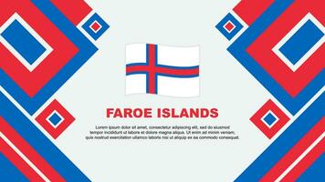 Faroe Islands Flag Abstract Background Design Template. Faroe Islands Independence Day Banner Wallpaper Vector Illustration. Faroe Islands Cartoon