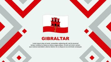 Gibraltar Flag Abstract Background Design Template. Gibraltar Independence Day Banner Wallpaper Vector Illustration. Gibraltar Template