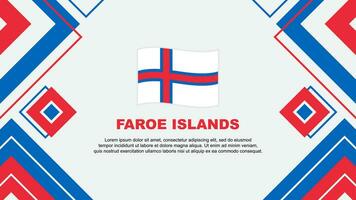Faroe Islands Flag Abstract Background Design Template. Faroe Islands Independence Day Banner Wallpaper Vector Illustration. Faroe Islands Background