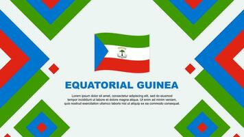 Equatorial Guinea Flag Abstract Background Design Template. Equatorial Guinea Independence Day Banner Wallpaper Vector Illustration. Equatorial Guinea Template