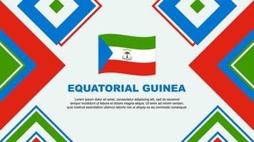 Equatorial Guinea Flag Abstract Background Design Template. Equatorial Guinea Independence Day Banner Wallpaper Vector Illustration. Equatorial Guinea Independence Day