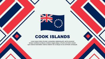 Cook Islands Flag Abstract Background Design Template. Cook Islands Independence Day Banner Wallpaper Vector Illustration. Cook Islands Flag