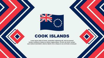 Cook Islands Flag Abstract Background Design Template. Cook Islands Independence Day Banner Wallpaper Vector Illustration. Cook Islands Design