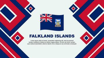 Falkland Islands Flag Abstract Background Design Template. Falkland Islands Independence Day Banner Wallpaper Vector Illustration. Falkland Islands Cartoon