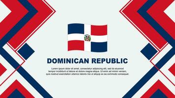 Dominican Republic Flag Abstract Background Design Template. Dominican Republic Independence Day Banner Wallpaper Vector Illustration. Dominican Republic Banner