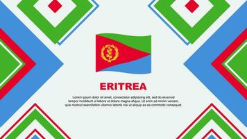 Eritrea Flag Abstract Background Design Template. Eritrea Independence Day Banner Wallpaper Vector Illustration. Eritrea Independence Day