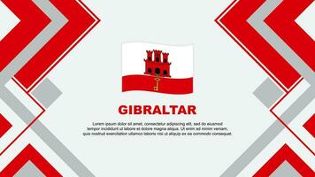 Gibraltar Flag Abstract Background Design Template. Gibraltar Independence Day Banner Wallpaper Vector Illustration. Gibraltar Banner