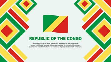 Republic Of The Congo Flag Abstract Background Design Template. Republic Of The Congo Independence Day Banner Wallpaper Vector Illustration. Republic Of The Congo