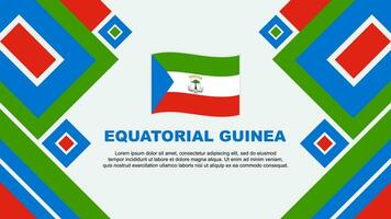 Equatorial Guinea Flag Abstract Background Design Template. Equatorial Guinea Independence Day Banner Wallpaper Vector Illustration. Equatorial Guinea Cartoon