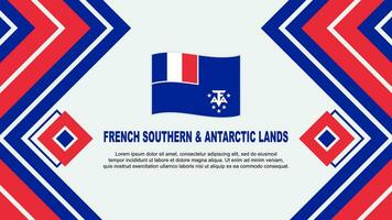 French Southern And Antarctic Lands Flag Abstract Background Design Template. Independence Day Banner Wallpaper Vector Illustration. Design