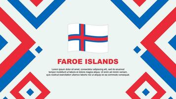 Faroe Islands Flag Abstract Background Design Template. Faroe Islands Independence Day Banner Wallpaper Vector Illustration. Faroe Islands Template